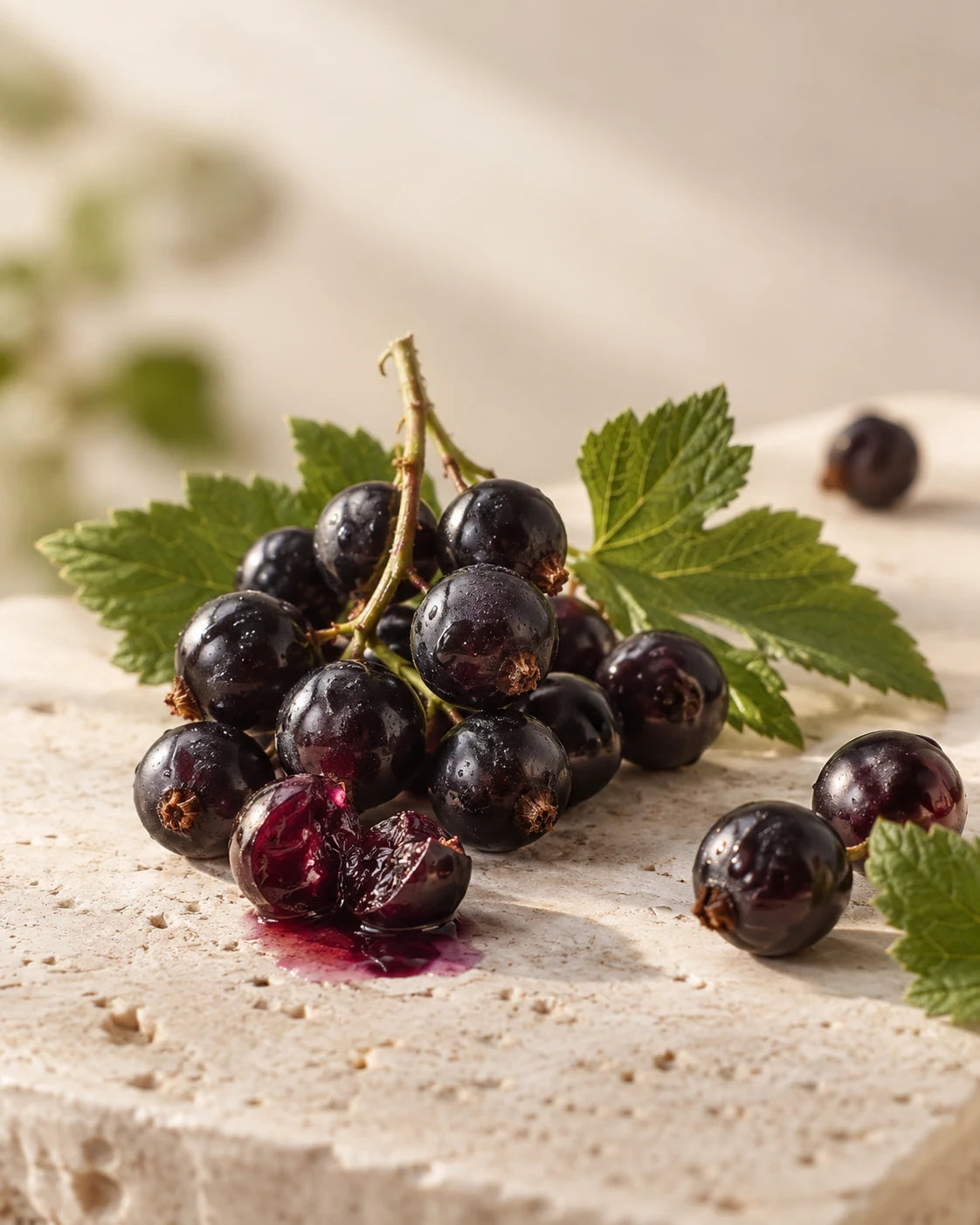 Čerstvé čierne ríbezle